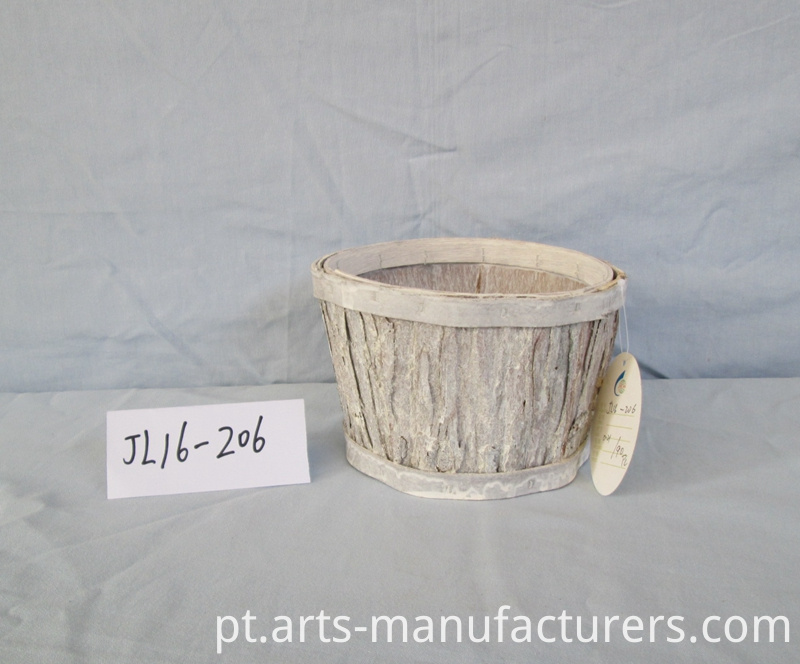 Vaso de flores de casca de madeira Wood bark flower pot